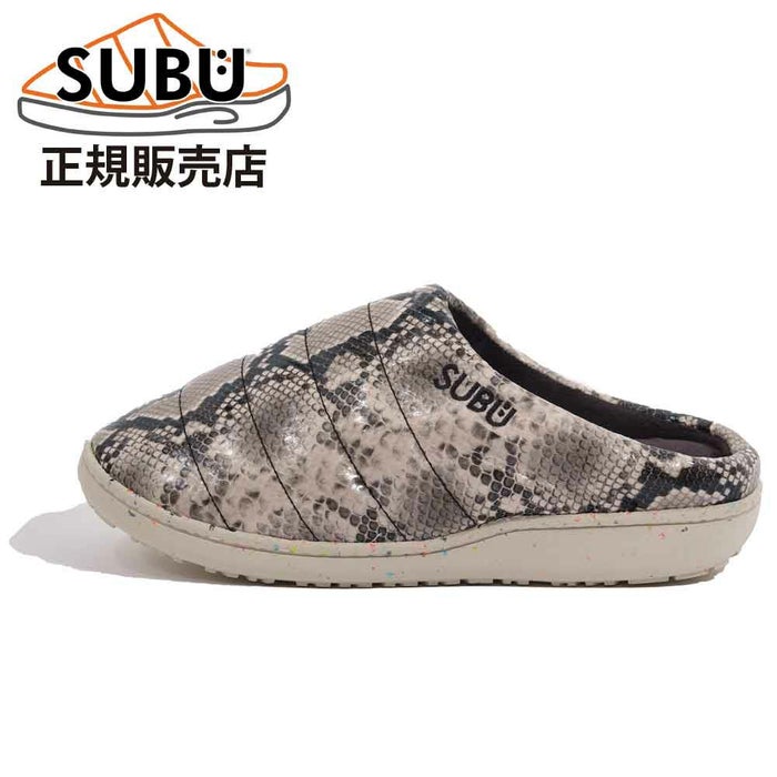 【正規販売店】SUBU スブ 冬用 サンダル メンズ スリッパ アニマルレザー 秋冬 HAREMOKEMO RE:PYTHON クロコダイル RE:CROCODILE パイソン SR10 SR8 ボア 起毛 もこもこ あったかい