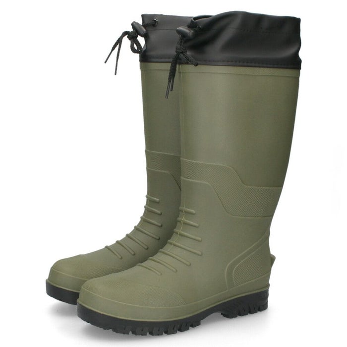 長靴 メンズ ロング 軽量 農作業 屈曲性 柔軟性 雪 滑りにくい 除雪 レインブーツ ガーデニング Parade 5901 ブラック 黒 カーキ ネイビー
