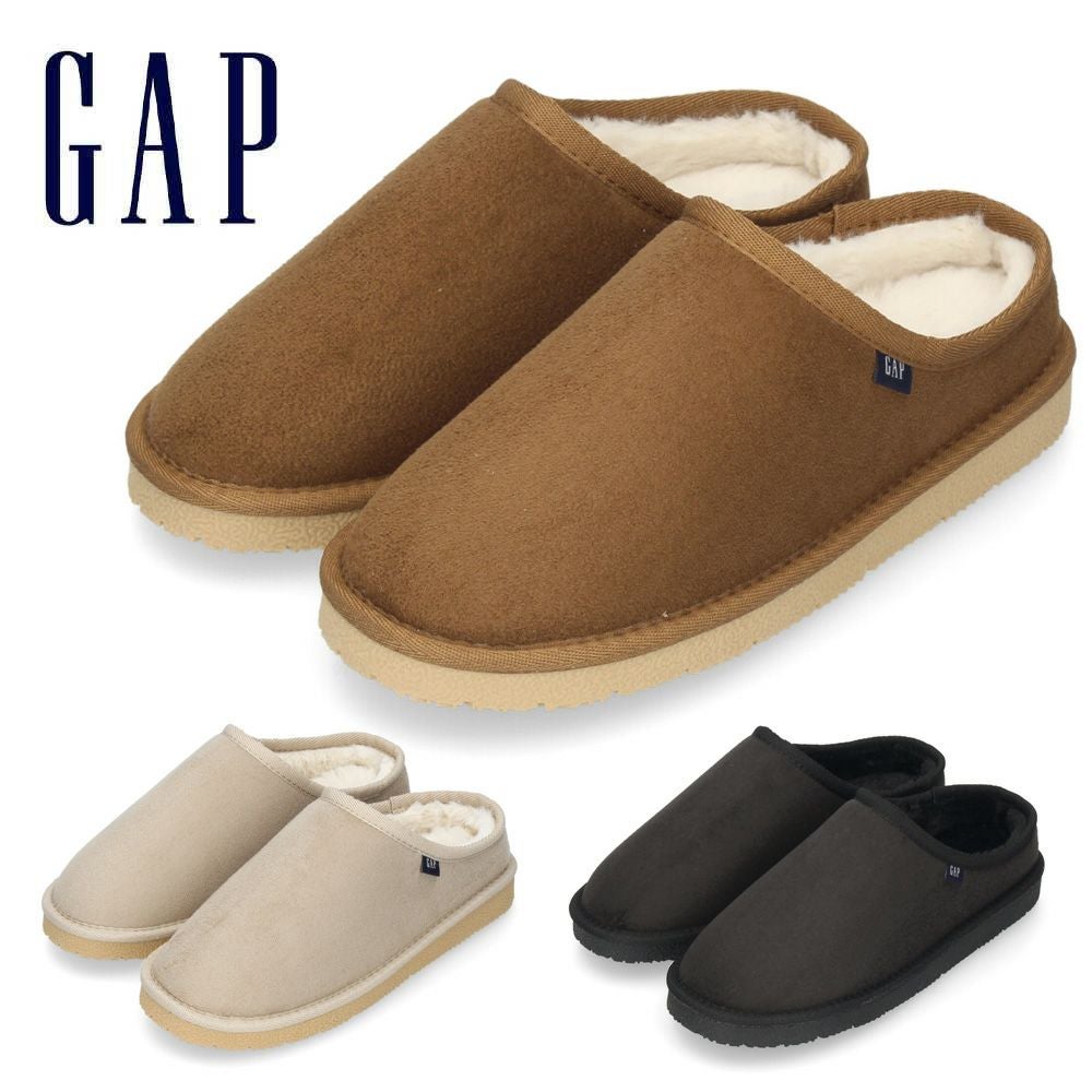 GAP レディース クロッグ サンダル ムートン スリッパ あったか 撥水