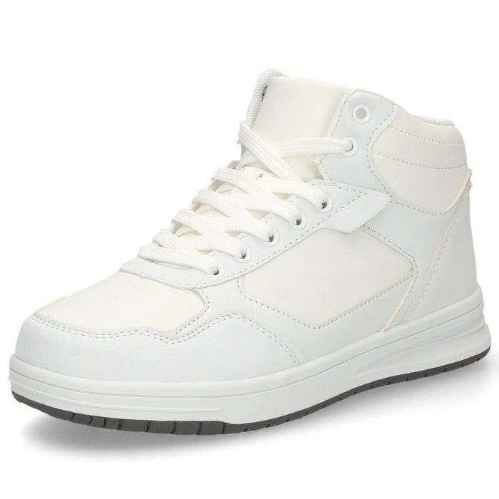 スニーカー レディース ハイカット コート系 滑りにくい 防滑 4cm防水 スポーツ 黒 ブラック 白 ホワイト Parade 91702 ふんわりインソール