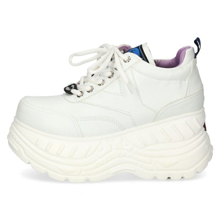 ヨースケ 厚底スニーカー レディース YOSUKE 4460003 レースアップ カジュアル ジッパー 3E 幅広