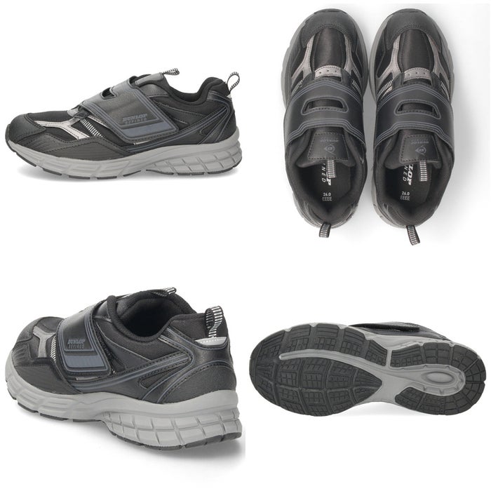 ダンロップ スニーカー メンズ 靴 ウォーキングシューズ 幅広 軽い 撥水 ダンロップリファインド DM2021 M2021 ホワイト ブラック ベージュ グレー 黒 白 ベルクロ 面ファスナー DUNLOP REFINED