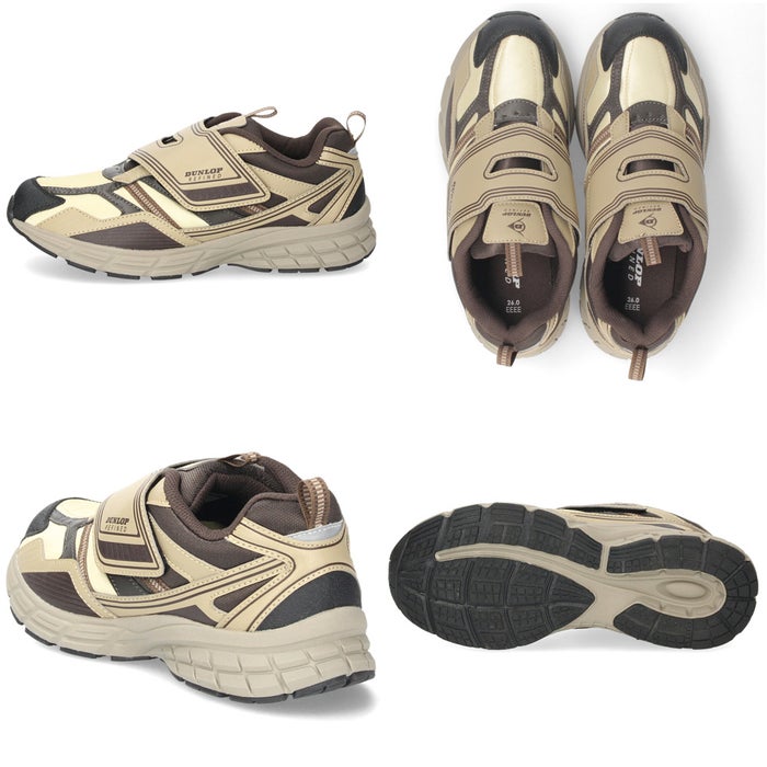 ダンロップ スニーカー メンズ 靴 ウォーキングシューズ 幅広 軽い 撥水 ダンロップリファインド DM2021 M2021 ホワイト ブラック ベージュ グレー 黒 白 ベルクロ 面ファスナー DUNLOP REFINED