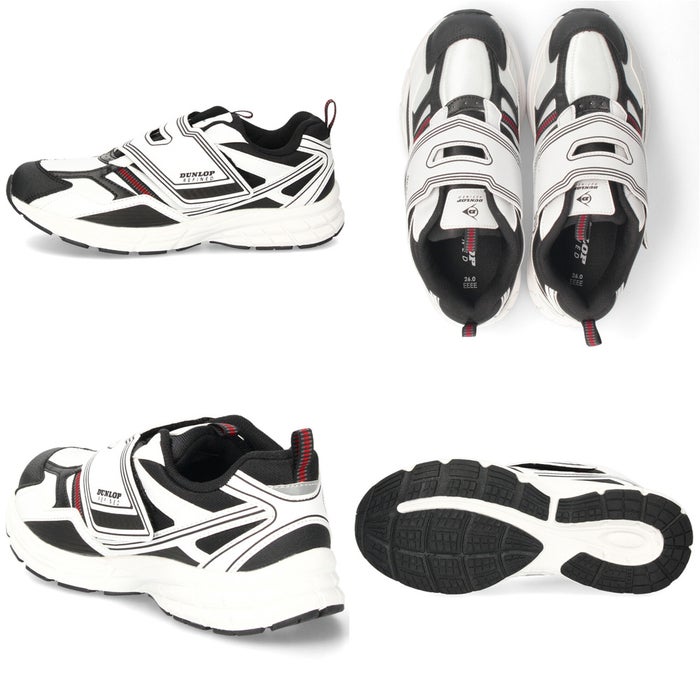 ダンロップ スニーカー メンズ 靴 ウォーキングシューズ 幅広 軽い 撥水 ダンロップリファインド DM2021 M2021 ホワイト ブラック ベージュ グレー 黒 白 ベルクロ 面ファスナー DUNLOP REFINED