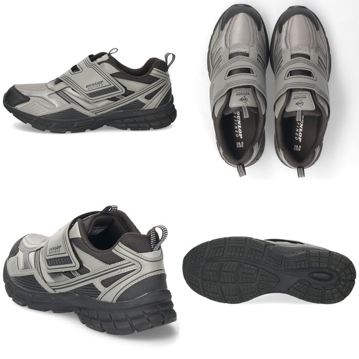 ダンロップ スニーカー メンズ 靴 ウォーキングシューズ 幅広 軽い 撥水 ダンロップリファインド DM2021 M2021 ホワイト ブラック ベージュ グレー 黒 白 ベルクロ 面ファスナー DUNLOP REFINED