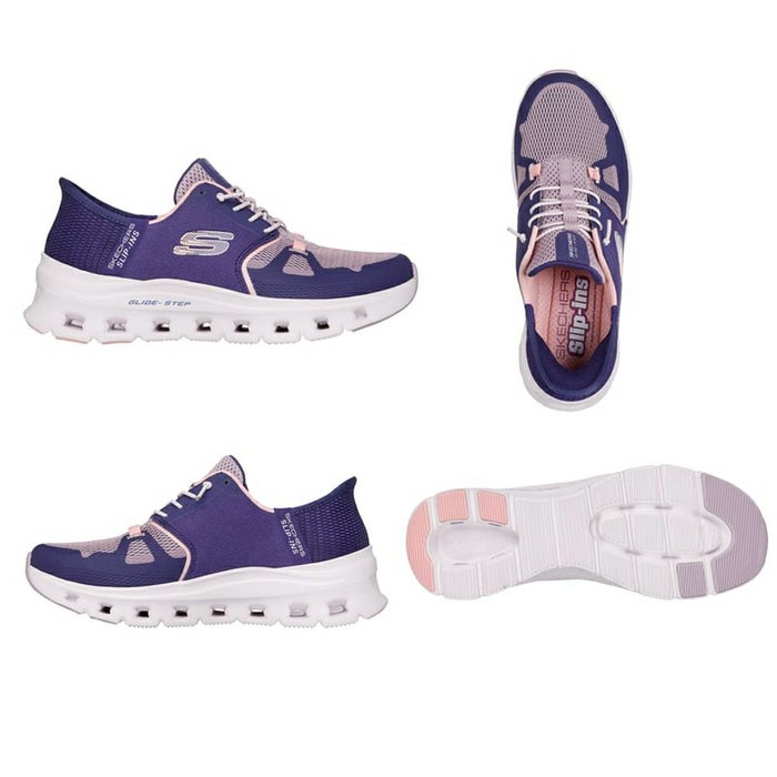 スケッチャーズ スリップインズ レディース スニーカー 厚底 ハンズフリー スリッポン ウォーキングシューズ SKECHERS Slip-ins グライドステップ プロ 150420 靴 履きやすい ゴム紐 ノーマル幅 黒