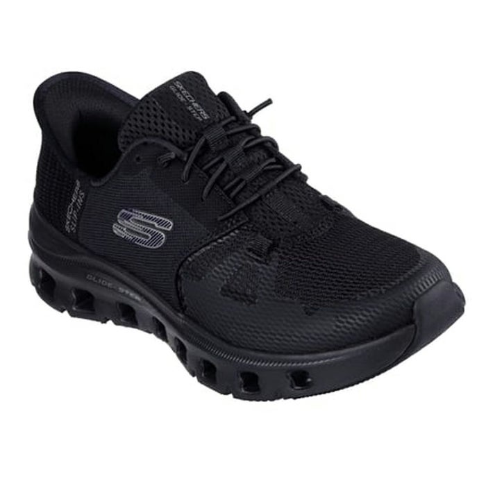 スケッチャーズ スリップインズ レディース スニーカー 厚底 ハンズフリー スリッポン ウォーキングシューズ SKECHERS Slip-ins グライドステップ プロ 150420 靴 履きやすい ゴム紐 ノーマル幅 黒