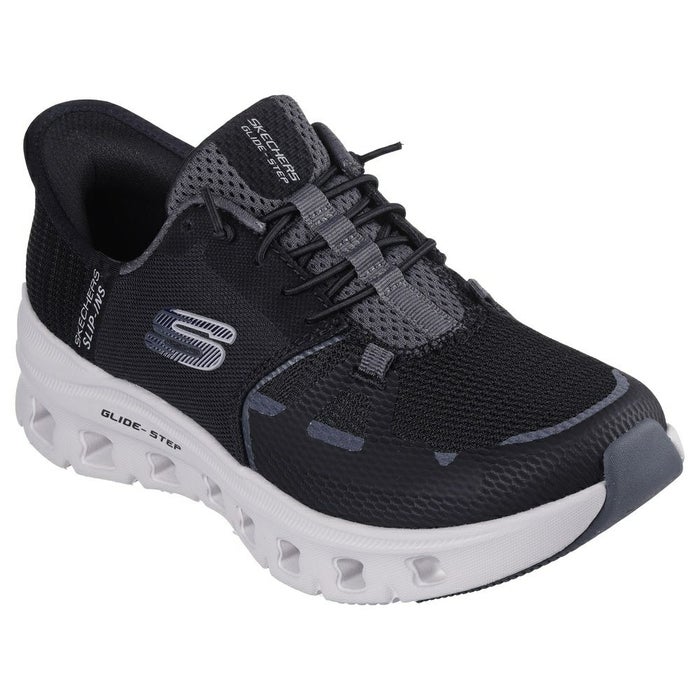 スケッチャーズ スリップインズ レディース スニーカー 厚底 ハンズフリー スリッポン ウォーキングシューズ SKECHERS Slip-ins グライドステップ プロ 150420 靴 履きやすい ゴム紐 ノーマル幅 黒