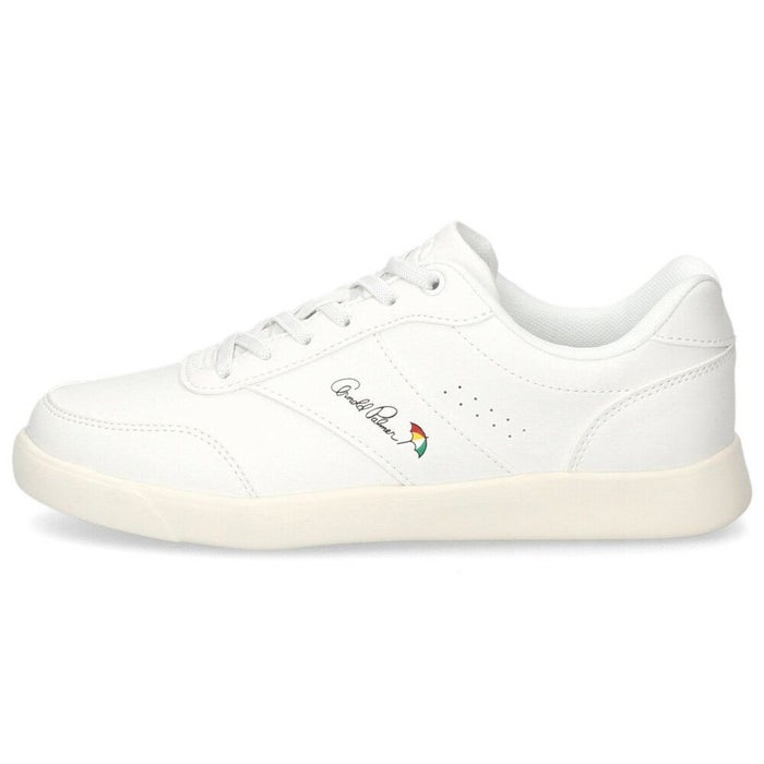 アーノルドパーマー スニーカー レディース ローカット 手ぶらで履ける シューズ 白 カジュアル 紐靴 Arnold Palmer 1301 ベージュグリーン ホワイト