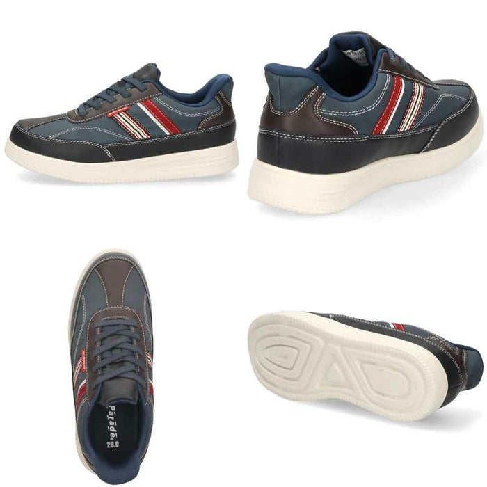 スリッポン メンズ カジュアルスニーカー スリップイン 防水 軽量 軽い ゴム紐 履きやすい 楽ちん 合皮 黒 ブラック ネイビー ブラウンParade パレード 996WRP 997WRP