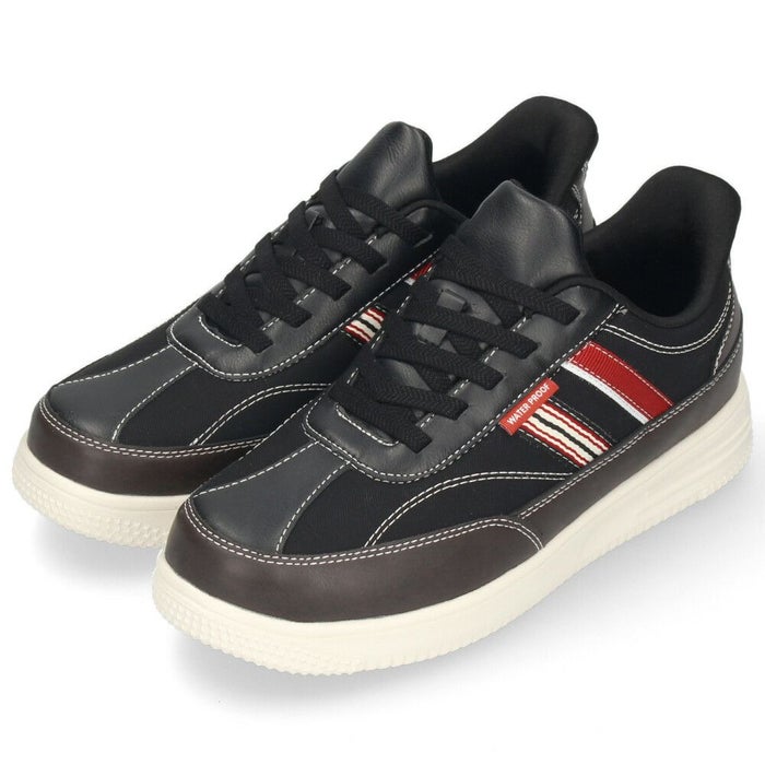 スリッポン メンズ カジュアルスニーカー スリップイン 防水 軽量 軽い ゴム紐 履きやすい 楽ちん 合皮 黒 ブラック ネイビー ブラウンParade パレード 996WRP 997WRP