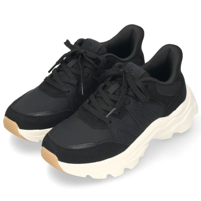  スニーカー レディース スリッポン 靴 厚底 ローカット 手を使わずに履ける Parade 51702  楽すぽっ  黒 ブラック ベージュ