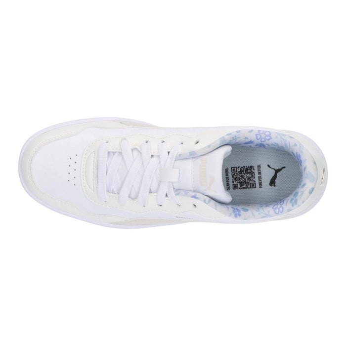PUMA プーマ コート ラリー スカイ デニム フラワー 400368 407396 407397 レディース スニーカー 靴 Court Rally Sky ローカット 厚底 コートスニーカー