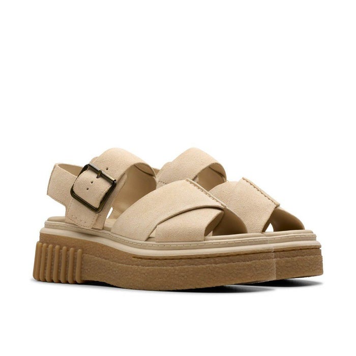 クラークス レディース サンダル 厚底 本革 アンクルストラップ Clarks Evamar Wish 26182050 26181199 26181202