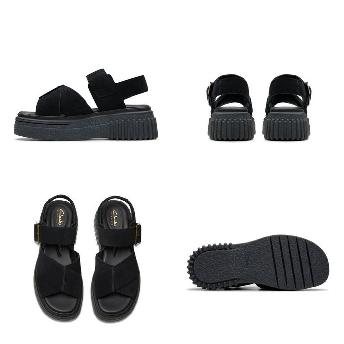 クラークス レディース サンダル 厚底 本革 アンクルストラップ Clarks Evamar Wish 26182050 26181199 26181202