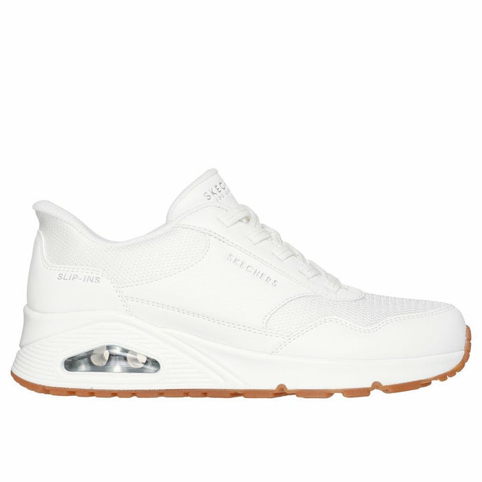 スケッチャーズ スリップインズ ハンズフリー スリッポン スニーカー レディース ウノ バンク シア Slip-ins SKECHERS 177117W UNO BANK SIA ブラック 黒 ホワイト 白 ワイド幅 履きやすい 紐靴 幅広 ゆったり