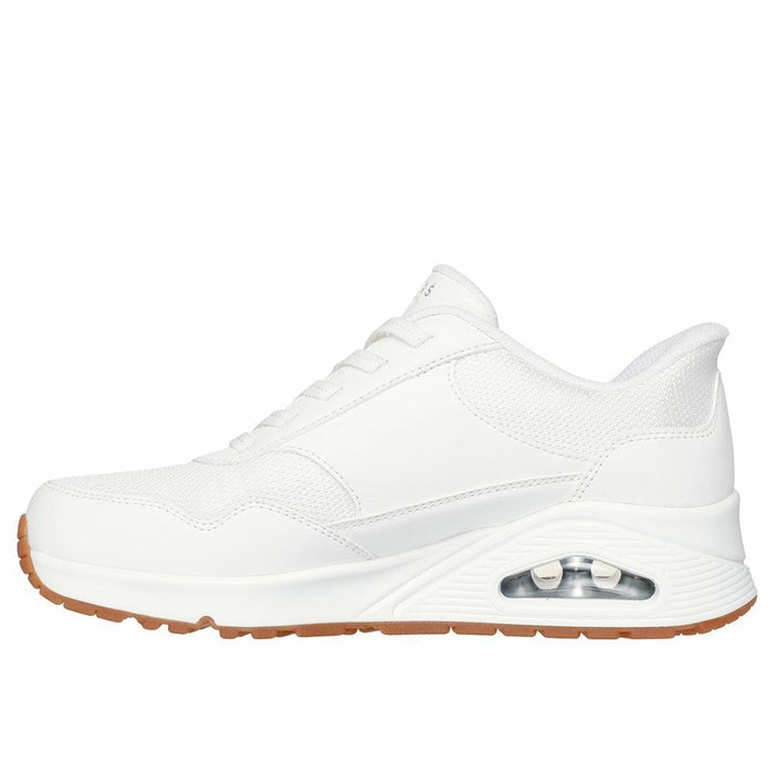 スケッチャーズ スリップインズ ハンズフリー スリッポン スニーカー レディース ウノ バンク シア Slip-ins SKECHERS 177117W UNO BANK SIA ブラック 黒 ホワイト 白 ワイド幅 履きやすい 紐靴 幅広 ゆったり