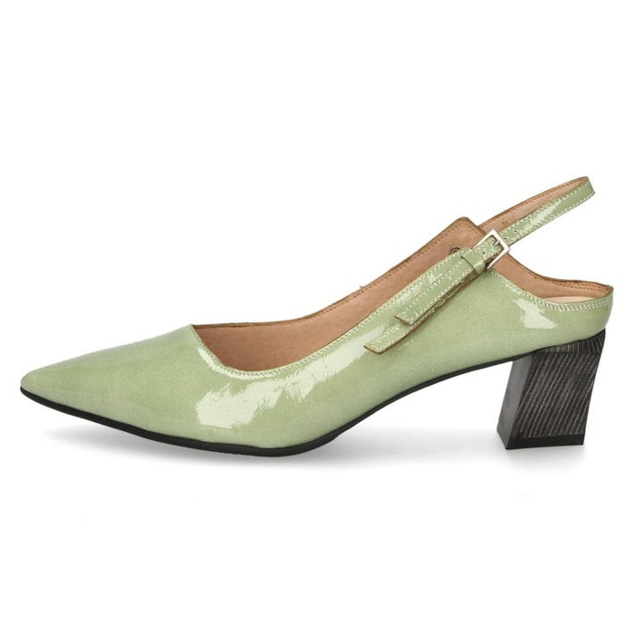 ラボキゴシ ワークス レディース パンプス ストラップ エナメル 黒 5cm ヒール ポインテッドトゥ 2WAY 12814 RABOKIGOSHI works 日本製