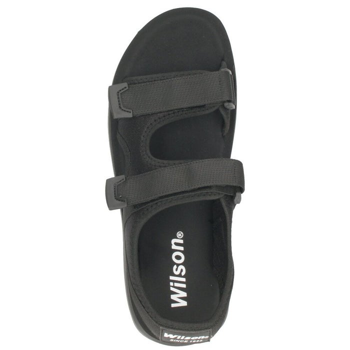 ウィルソン サンダル メンズ スポーツサンダル 黒 ブラック カーキ スポサン Wilson 3650 軽量 低反発 幅広 屈曲性