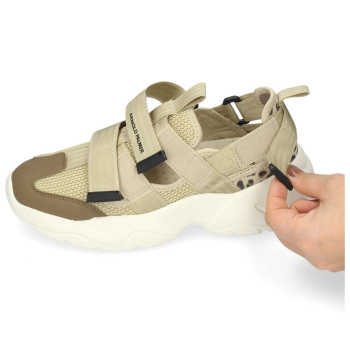 アーノルドパーマー サンダル レディース スニーカーサンダル スポーツサンダル 厚底 黒 ブラック 白 ホワイト ベージュ ベルクロ Arnold Palmer AN0967