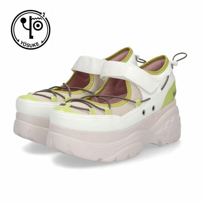 ヨースケ スニーカー 厚底 レディース 2605004 YOSUKE 靴 黒 ブラック 白 厚底スニーカー 幅広 3E カジュアルシューズ