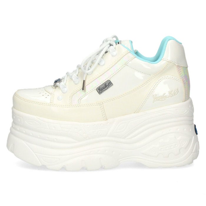 ヨースケ 厚底スニーカー レディース 2601023 YOSUKE 靴 スニーカー SANMARU 3E 幅広 黒 ブラック 白 ウェッジヒール ジッパー