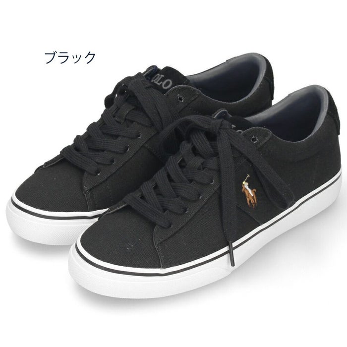 ポロ ラルフローレン スニーカー メンズ 黒 紺 ローカット キャンバス ブラック ネイビー POLO RALPH LAUREN SAYER NE SK VLC 816749369001 816749369002