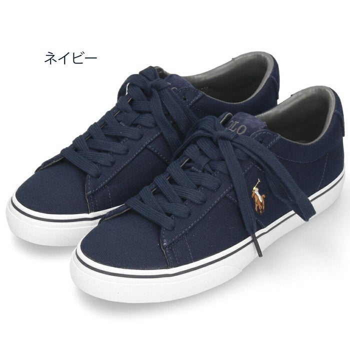 ポロ ラルフローレン スニーカー メンズ 黒 紺 ローカット キャンバス ブラック ネイビー POLO RALPH LAUREN SAYER NE SK VLC 816749369001 816749369002