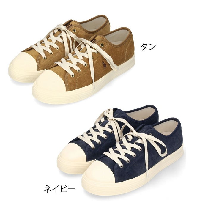 ポロ ラルフローレン スニーカー メンズ スエード ローカット ネイビー タン POLO RALPH LAUREN AYERS LOW PP SNEAKERS LOW TOP LACE 809961051002 809961051003
