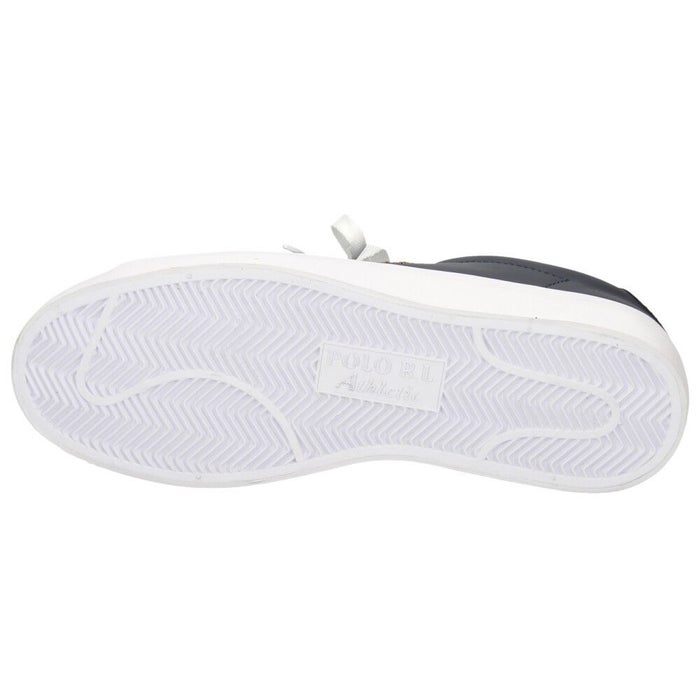 ポロ ラルフローレン スニーカー メンズ レザー 黒 ローカット ブラック ブルー POLO RALPH LAUREN LONGWOOD-SK-VLC 816861060001 816884372001