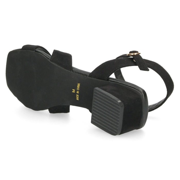 サンダル レディース ヒール 3.5cm アンクルストラップ ブラック 黒 ベージュ ブルー クロス ストラップ ローヒール シンプル 靴 おしゃれ Parade 2002WK