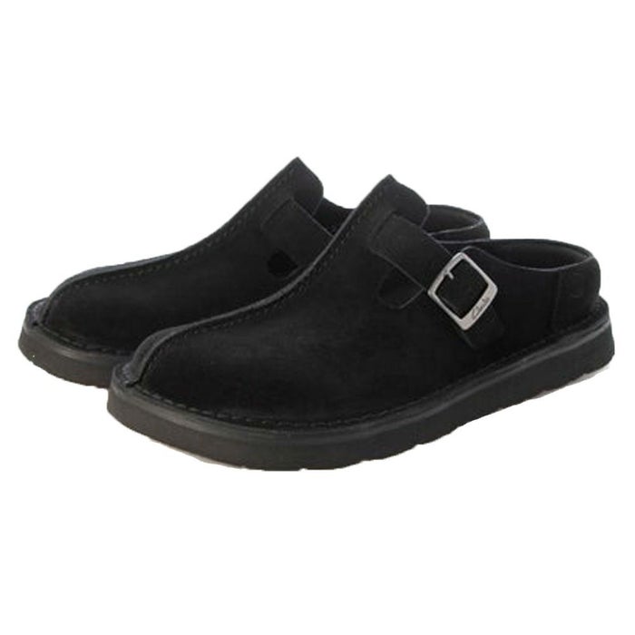 クラークス レザーサンダル メンズ 26180879 26180881 ソルスブリーミュール シューズ CLARKS スエード 黒 ブラック ブラウン 普段履き