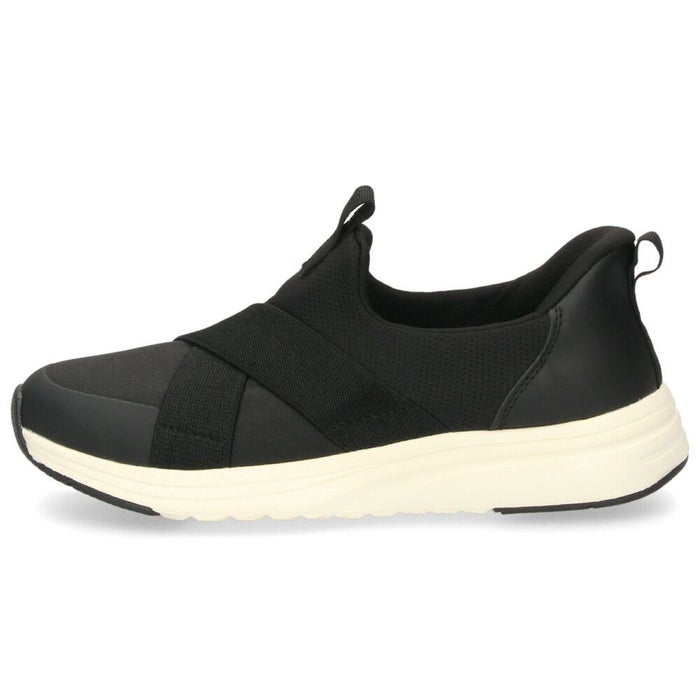 スリッポン レディース 手を使わず履ける クロスベルト スニーカー 黒 ブラック 軽い ハンズフリー パレード Parade 楽すぽっ 91302