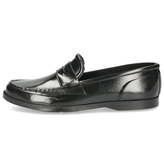 ハルタ ローファー レディース レインシューズ 雨の日 靴 おしゃれ 通勤 通学 学生 コインローファー 防水 ラバー ブラック ホワイト CK100 HARUTA　