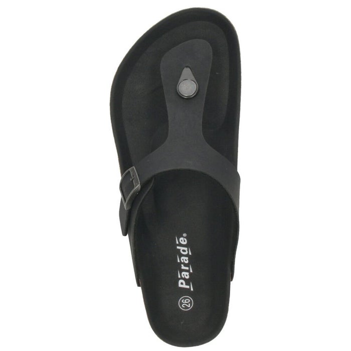 メンズ サンダル カジュアル トングサンダル おしゃれ シンプル 定番 フットベッド コンフォート ブラック ブラウン 黒 茶色 2215 パレード Parade