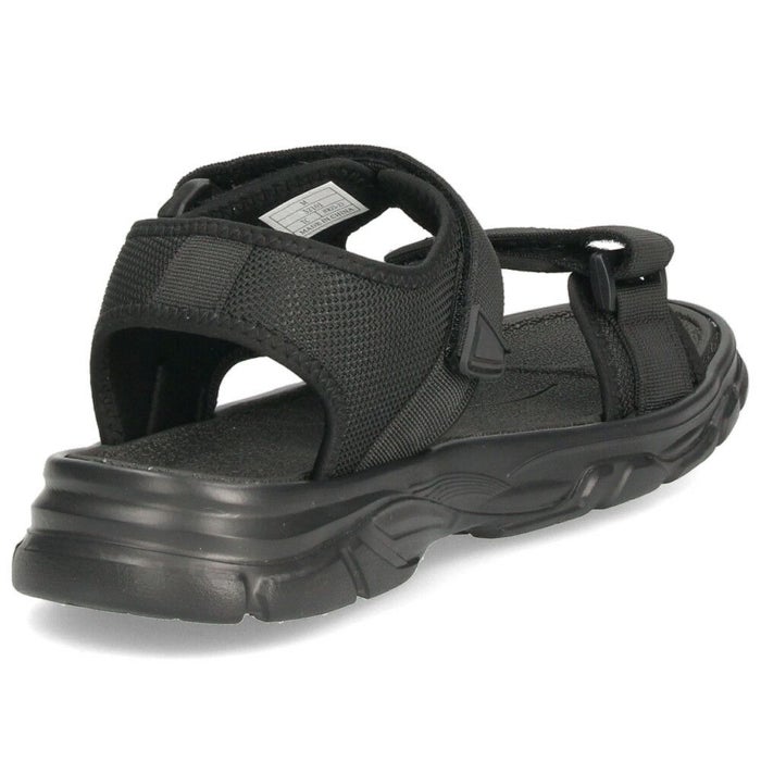 メンズ サンダル カジュアル 黒 かかと付き スポーツサンダル 軽量 歩きやすい 面ファスナー 調節可能 ブラック カーキ パレード 52101 Parade