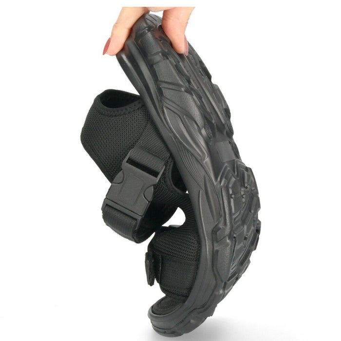 メンズ サンダル カジュアル 黒 かかと付き スポーツサンダル 軽量 歩きやすい 面ファスナー 調節可能 ブラック カーキ パレード 52101 Parade