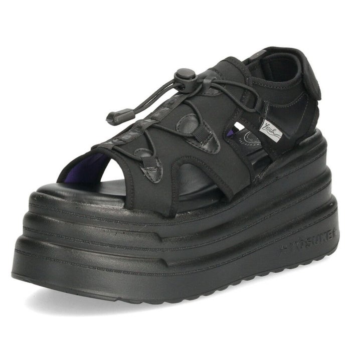 ヨースケ 厚底サンダル レディース ブラック 黒 スポーツサンダル ベルクロ スポサン YOSUKE 2710021