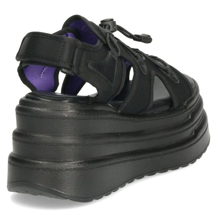 ヨースケ 厚底サンダル レディース ブラック 黒 スポーツサンダル ベルクロ スポサン YOSUKE 2710021