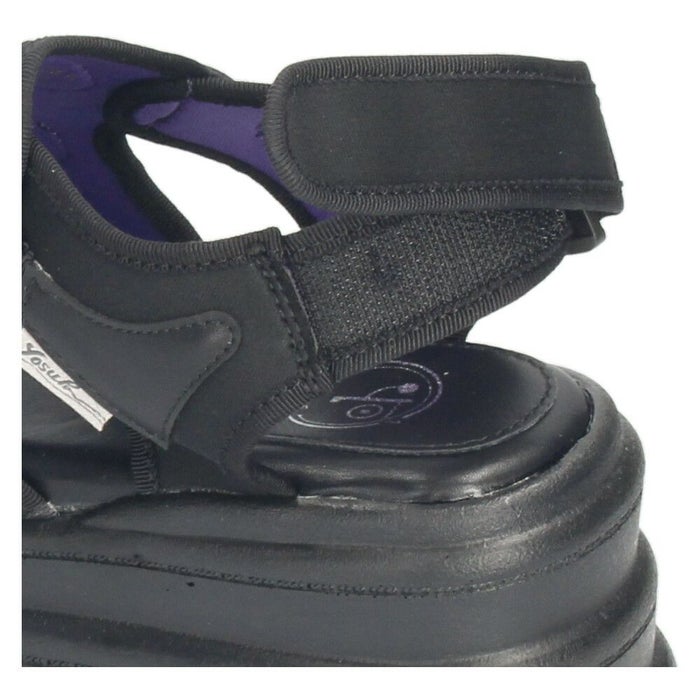 ヨースケ 厚底サンダル レディース ブラック 黒 スポーツサンダル ベルクロ スポサン YOSUKE 2710021