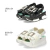 ヨースケ 厚底サンダル レディース ブラック ホワイト 黒 白 ビジュー フリル バックストラップ YOSUKE 4450033