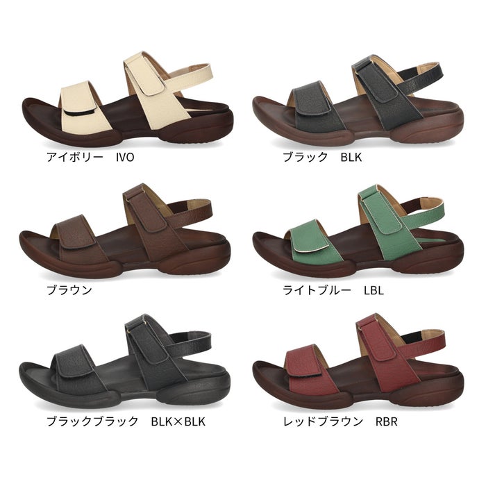 リゲッタ R279 バックベルト付きグミサンダル レディース サンダル Re:getA カジュアル コンフォート 履きやすい 歩きやすい 痛くない バックベルト 日本製