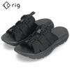 リグ リカバリーサンダル メンズ サンダル ブラック 黒 リカバリー シューズ コンフォート アウトドア rig footwear Wadu ワドゥ RG0027