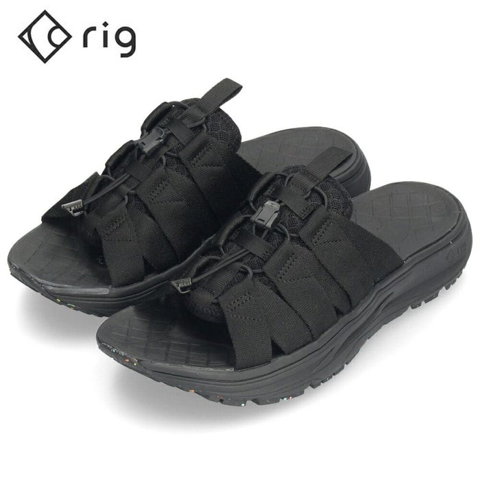 リグ リカバリーサンダル メンズ サンダル ブラック 黒 リカバリー シューズ コンフォート アウトドア rig footwear Wadu ワドゥ RG0027