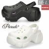 サンダル レディース おしゃれ 厚底 ヒール 黒 白 クロッグサンダル ブラック ホワイト チャンキーソール 51503 パレード Parade