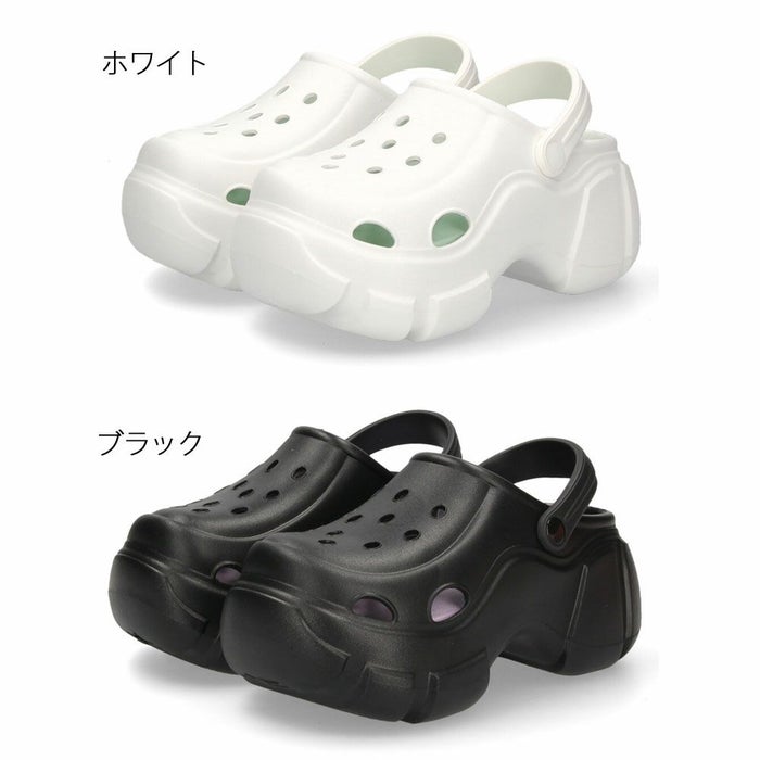 サンダル レディース おしゃれ 厚底 ヒール 黒 白 クロッグサンダル ブラック ホワイト チャンキーソール 51503 パレード Parade