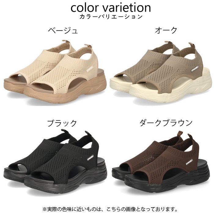 モズ サンダル レディース 厚底 51101 moz スポーツ カジュアル カバードサンダル 疲れにくい スポーティー スポサン メッシュ