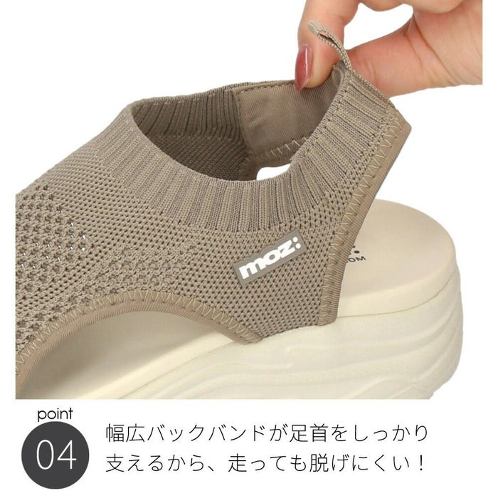モズ サンダル レディース 厚底 51101 moz スポーツ カジュアル カバードサンダル 疲れにくい スポーティー スポサン メッシュ