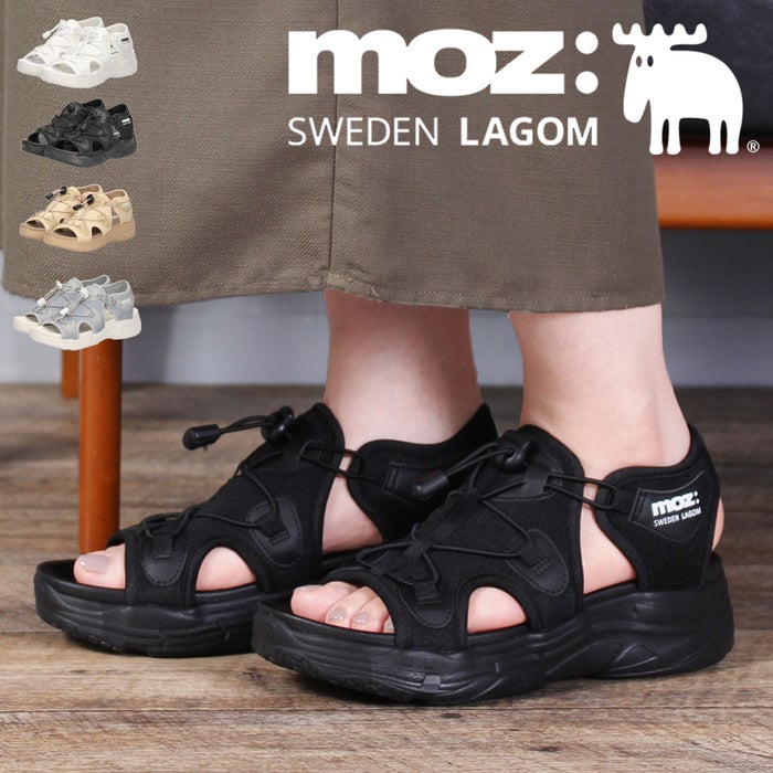 モズ サンダル レディース 厚底 51102 moz カジュアル スポーツ カバード コードサンダル ゴム紐 おしゃれ 疲れにくい スポサン