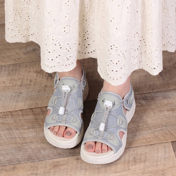 モズ サンダル レディース 厚底 51102 moz カジュアル スポーツ カバード コードサンダル ゴム紐 おしゃれ 疲れにくい スポサン